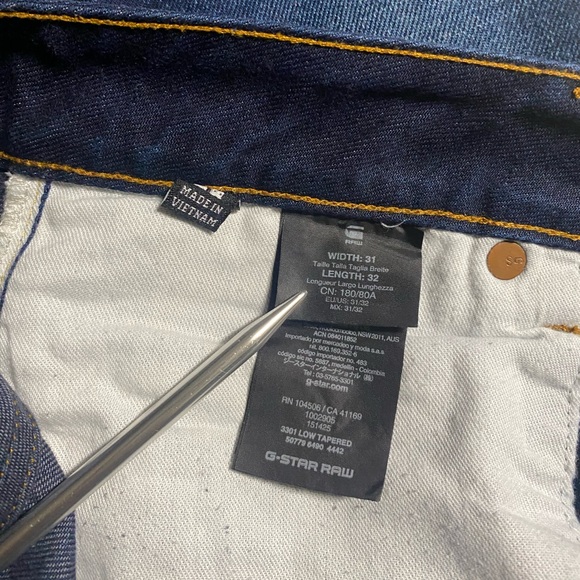 NWOT Men’s G-Star Raw 3301 Low Tapered Jeans - Picture 8 of 8